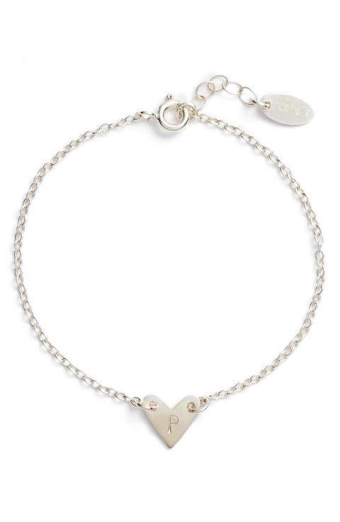 Initial Heart Bracelet
