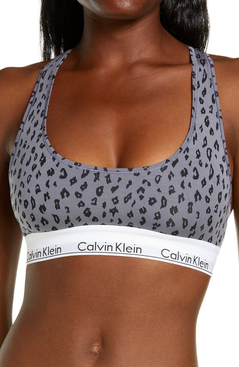 Calvin Klein Modern Cotton Collection Unlined Cotton Blend Bralette, Main, color,