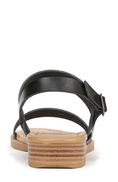 Blowfish Malibu Arcadia Wedge Sandal In Black Faux Leather