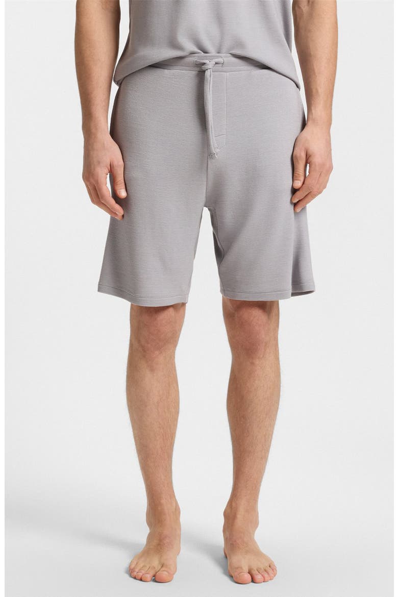 Ribbed Knit Pajama Shorts, Main, color, LIGHT/ PASTEL GREY