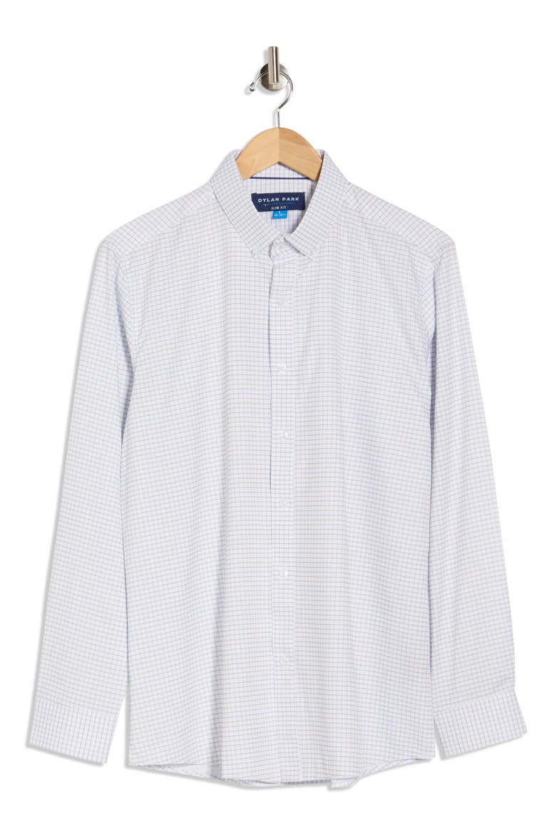 Slim Fit Perfect Stretch Long Sleeve Button Down Shirt, Main, color, WHITE