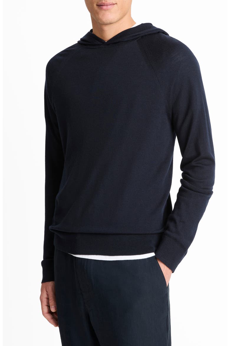 Wool & Cashmere Hooded Sweater, Alternate, color, COASTAL