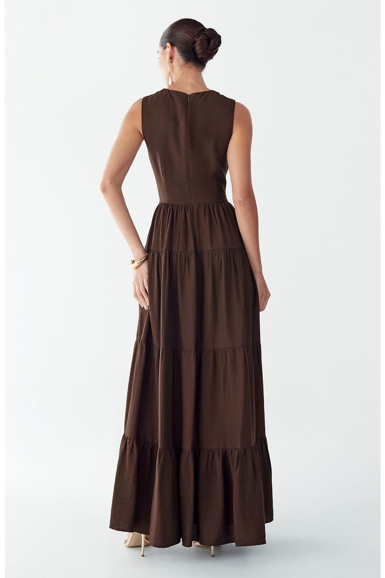 Elowyn Maxi Dress, Alternate, color, Chocolate