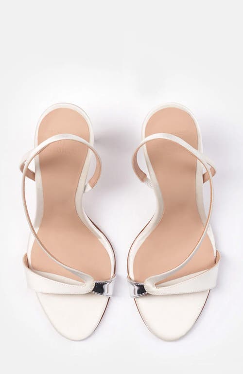 Scarosso Paula Almond-toe Strappy Sandals In White