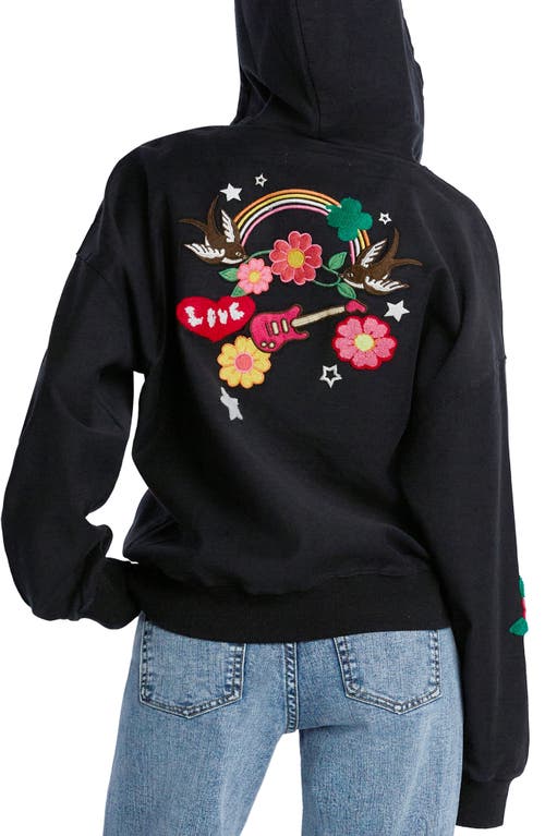 Billy T Birds Of A Feather Embroidered Zip-up Graphic Hoodie