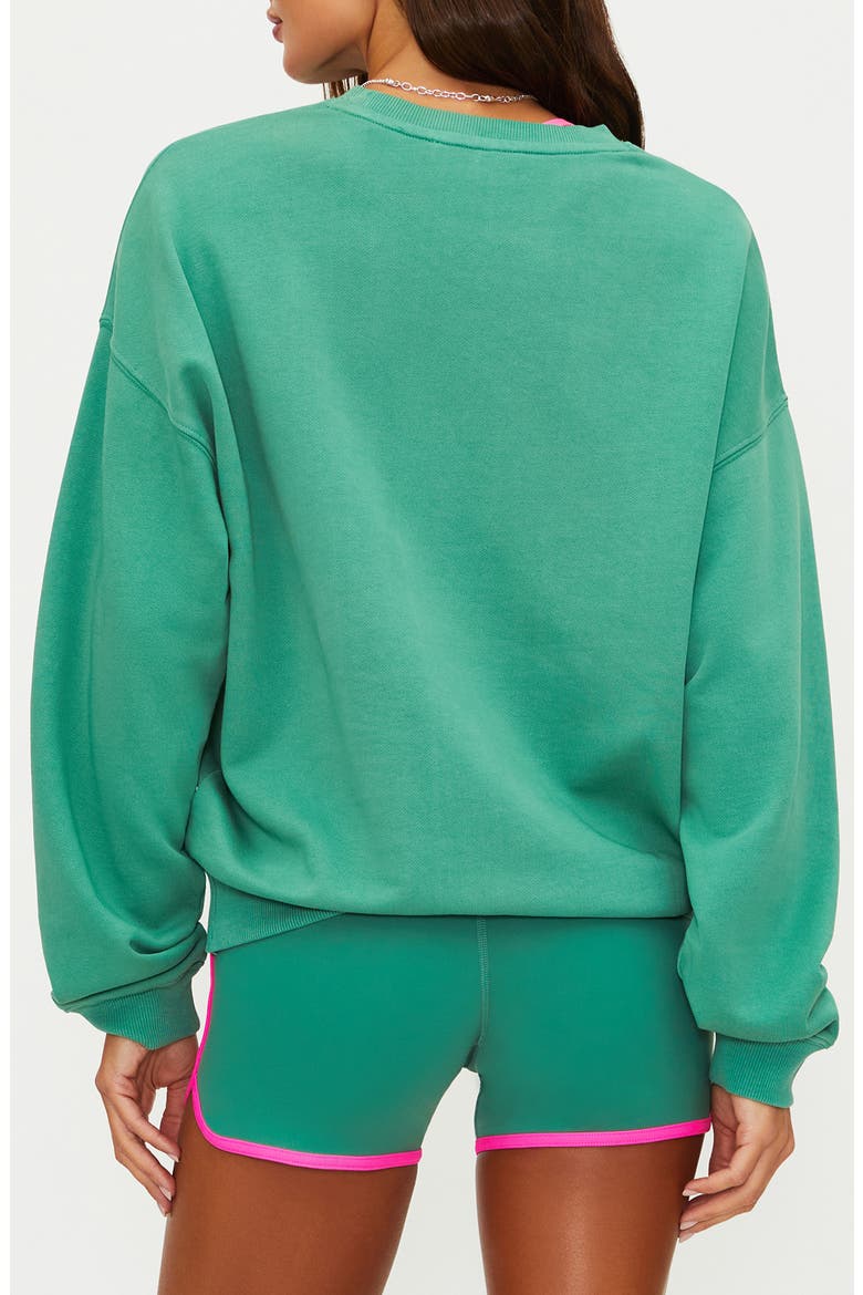 Devyn Oversized Graphic Sweatshirt, Alternate, color, RALLY GREEN COLORBLOCK
