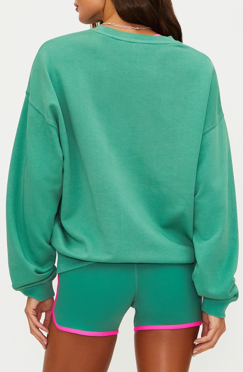 Beach Riot Devyn Oversized Graphic Sweatshirt, Alternate, color, Rally Green Colorblock
