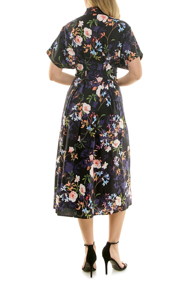 Nicole Miller Printed Stretch Cotton Shirtdress, Alternate, color, 
