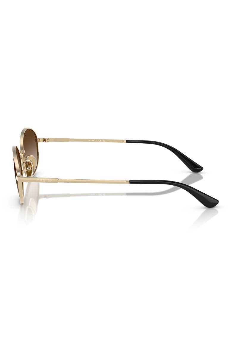 56mm Oval Sunglasses, Alternate, color, PALE GOLD
