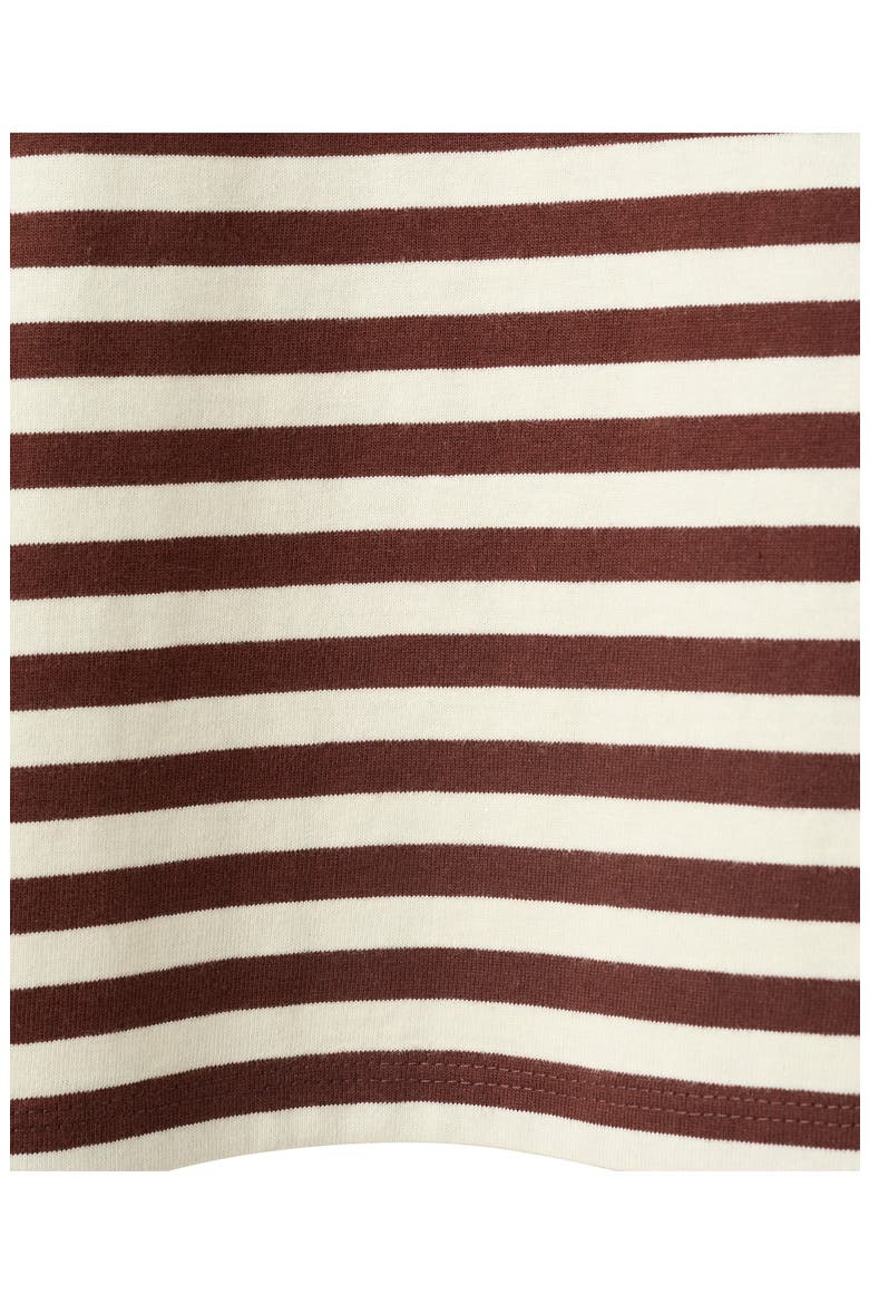 Stripe Cotton T-Shirt, Alternate, color, BROWN