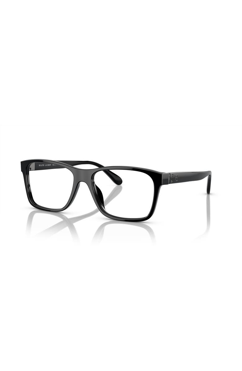 Ralph Lauren 56mm Rectangle optical glasses, Main, color, Black
