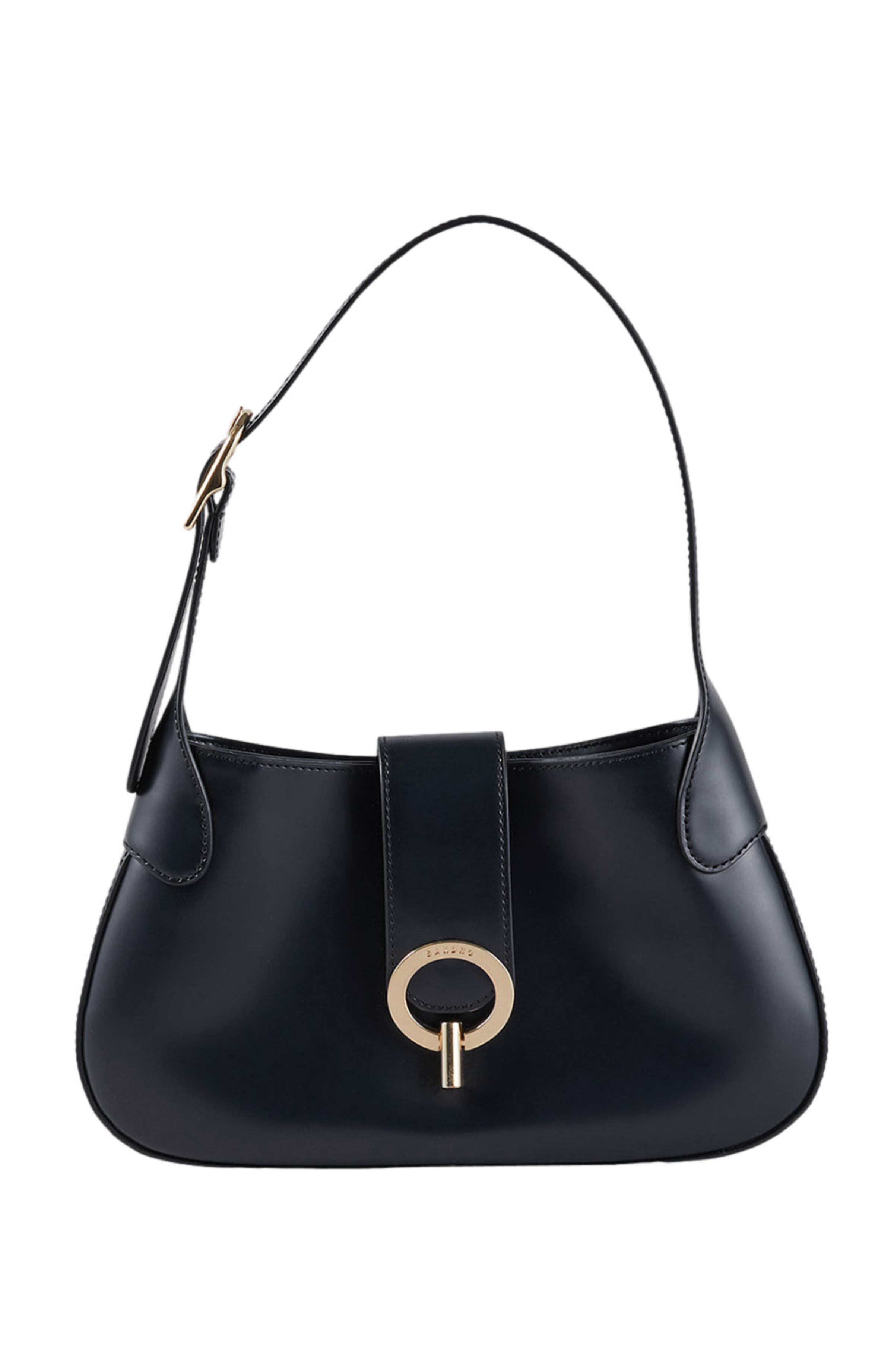 SANDRO Janet bag in certified leather, Main, color, 