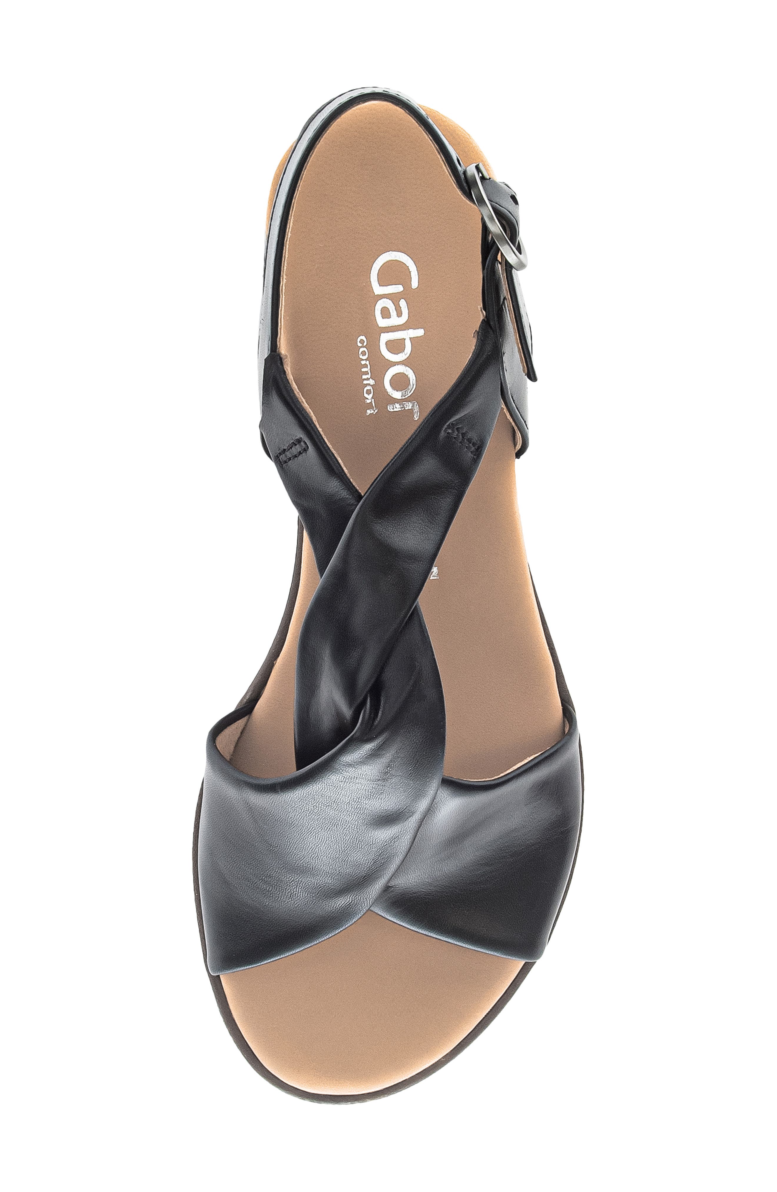 Gabor Ankle Strap Wedge Sandal, Alternate, color, 