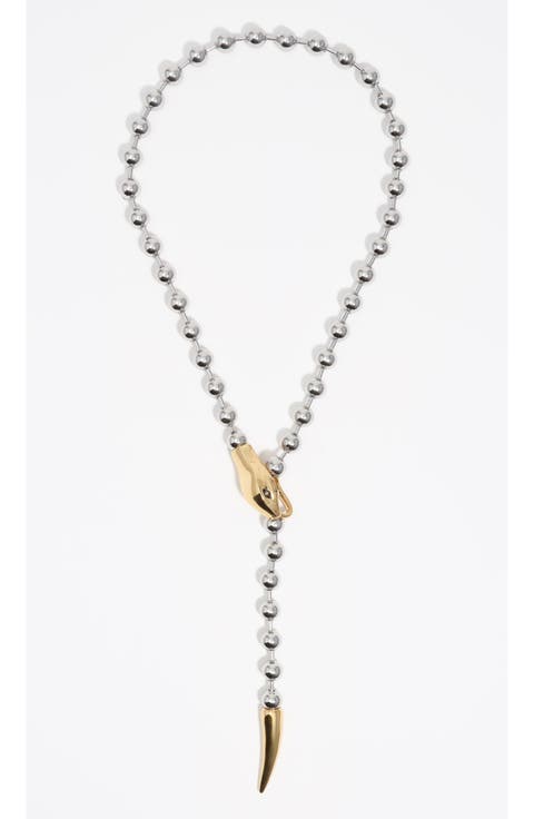 Two-tone snake necklace