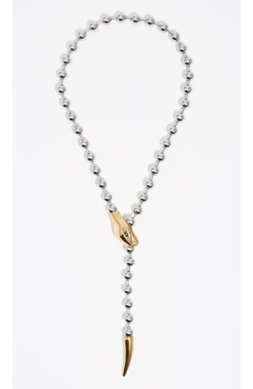 Bimba Y Lola Two-tone Snake Necklace In Metallic