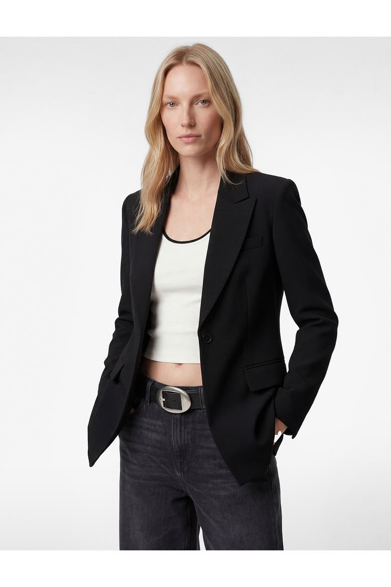 Classic Tailored Long Sleeve Blazer, Alternate, color, BLACK