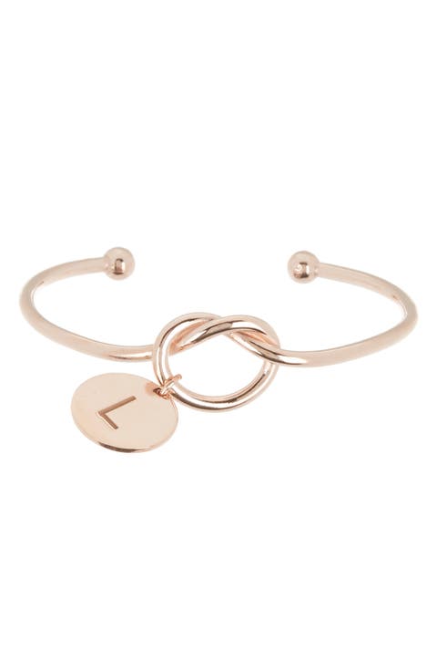 Love Knot Initial Bracelet