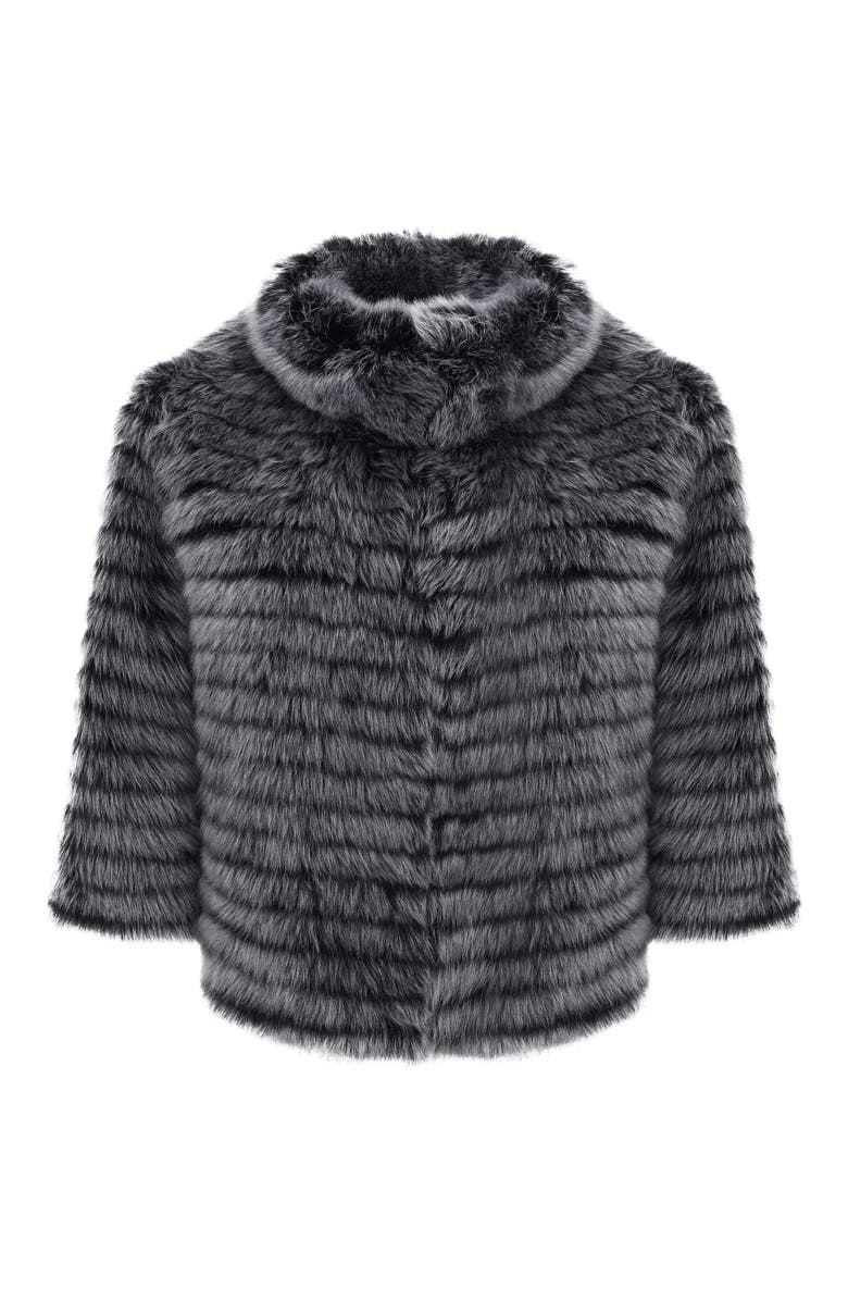 GORSKI Genuine Shearling Layered Jacket, Alternate, color, Black Brisa