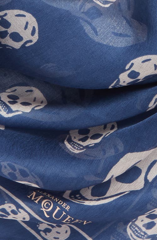 Alexander Mcqueen Skull Foulard Silk Scarf In Multi
