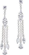 CZ by Kenneth Jay Lane Mixed CZ Triple Drop Earrings