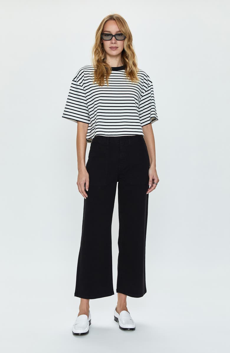 Pistola Sophia Stretch Cotton Ankle Wide Leg Pants, Alternate, color, 