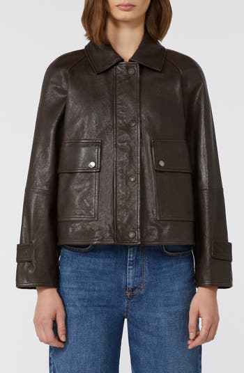 スーツ Weekend Max Mara BERBICE - Nappa leather shirt jacket Weekend Max Mara Berbice Oversize Leather Jacket | Nordstrom