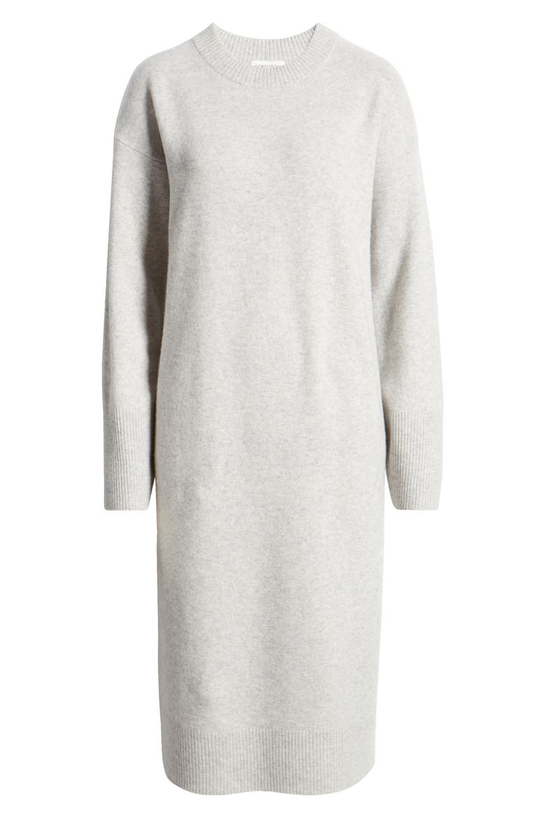 Long Sleeve Wool & Cashmere Sweater Dress, Alternate, color, GREY LIGHT HEATHER