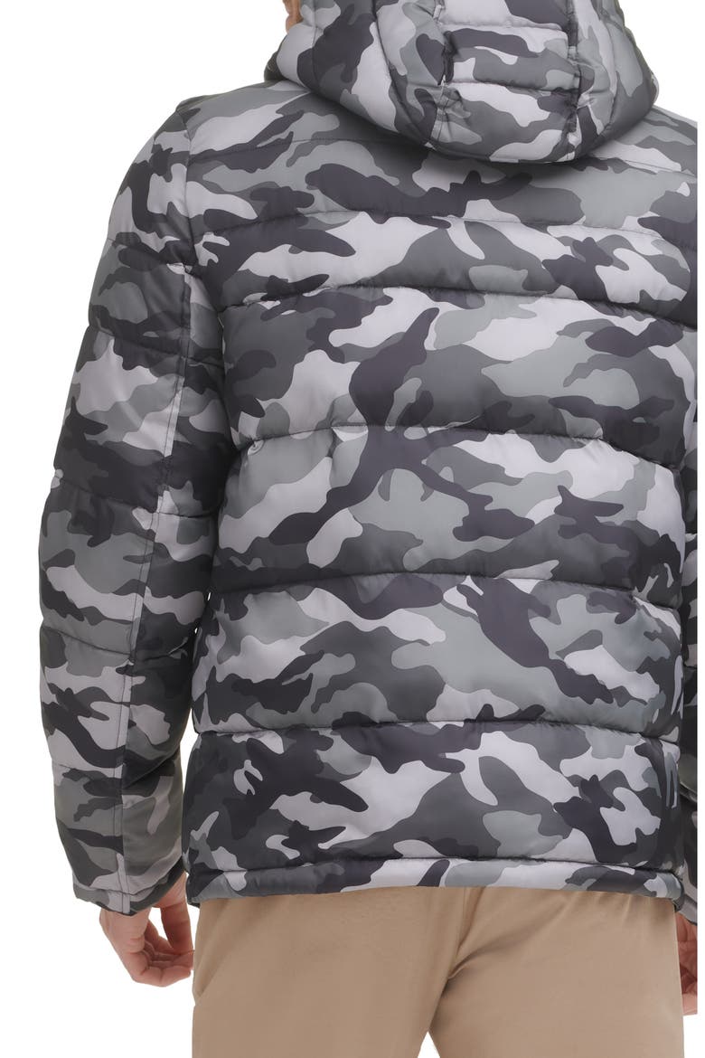 Hooded Puffer Jacket, Alternate, color, GREY CAMO