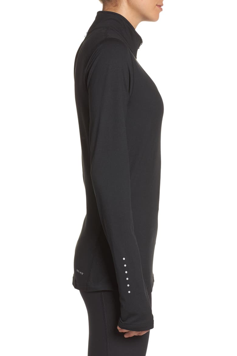 'Element' Dri-FIT Half Zip Performance Top, Alternate, color, BLACK