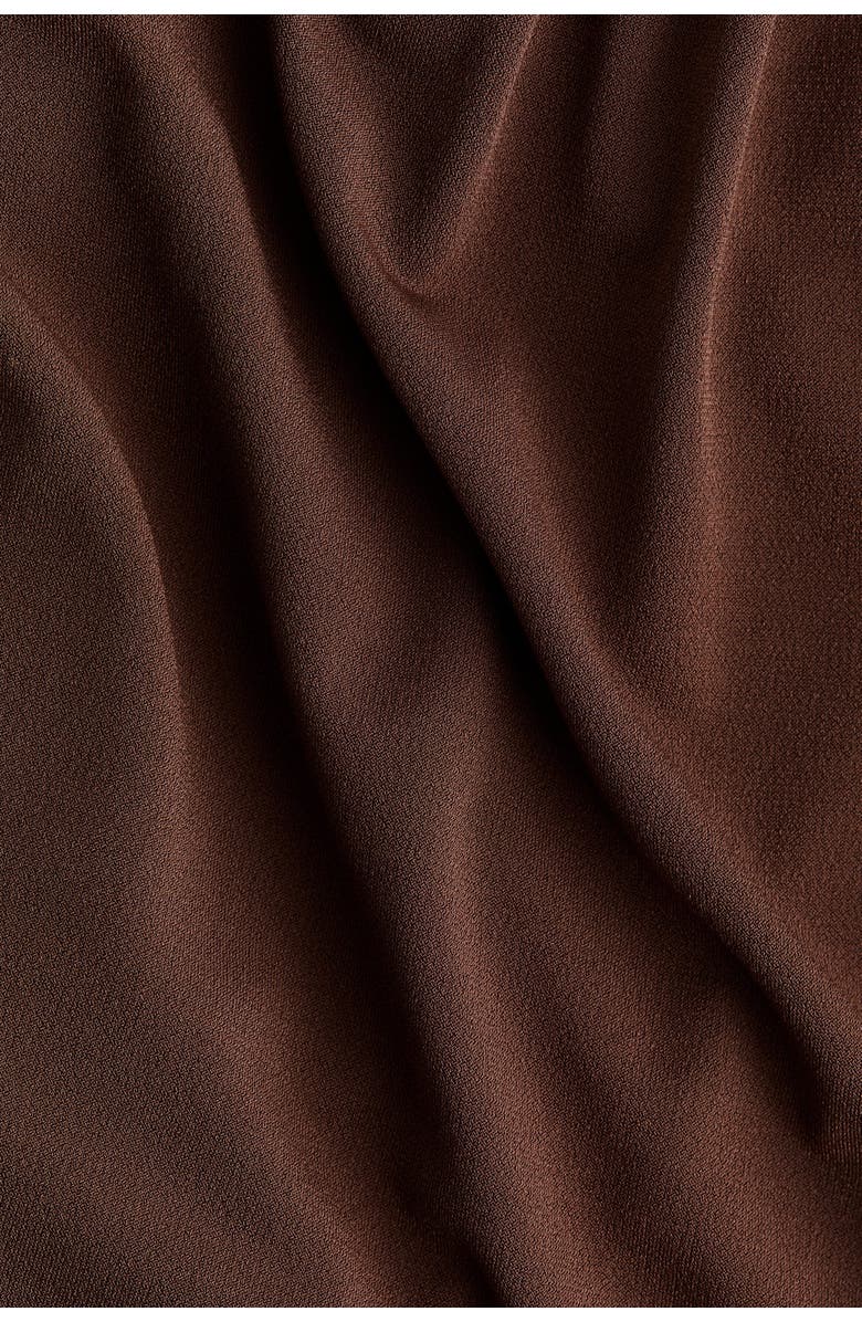 H&M Draped Cape-detail Dress, Alternate, color, Dark Brown