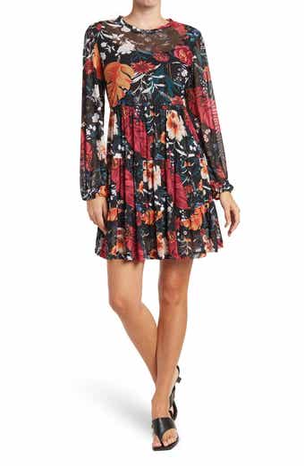 Catherine Long Sleeve Mesh Babydoll Dress