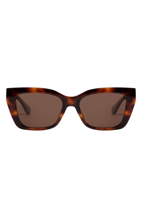 Kai 55mm Medium Bridge Wide Width Polarized Cat Eye Sunglasses