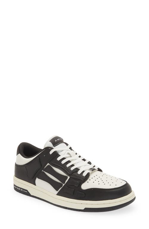 Amiri Skel Top Low Black And White Sneakers With Logo Patch On Thetongue And Contrasting Details On The Si In Black