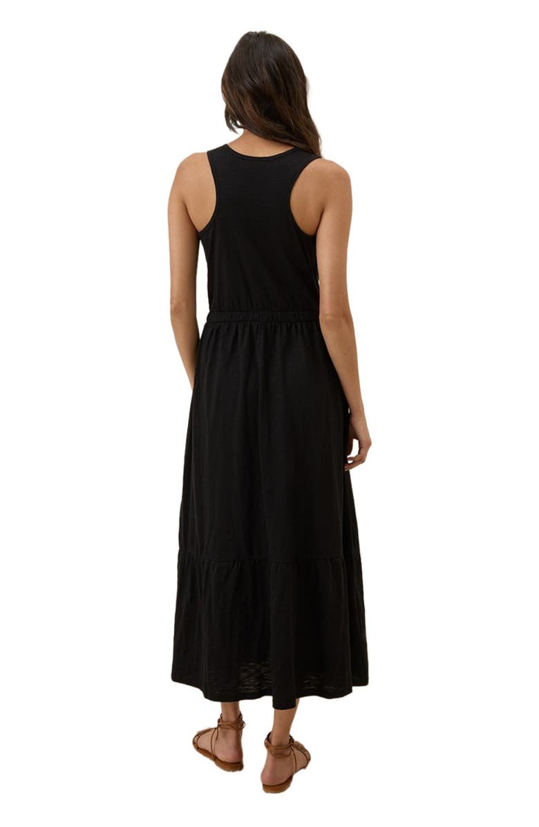 Pact Organic Cotton Relaxed Slub Tank Maxi Dress, Alternate, color, Black
