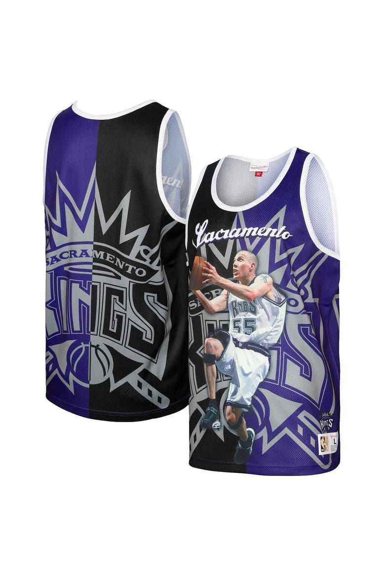 Men's Mitchell & Ness Jason Williams Black/Purple Sacramento Kings Sublimated Player Tank Top, Alternate, color, Black