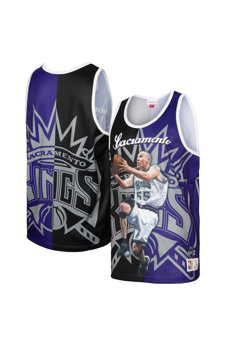 Mitchell & Ness Men's Mitchell & Ness Jason Williams Black/Purple Sacramento Kings Sublimated Player Tank Top, Alternate, color,