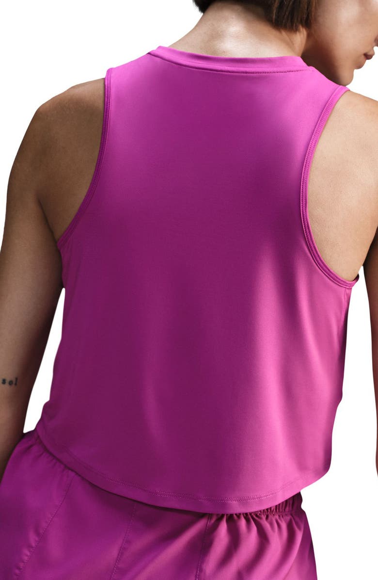 Nike One Classic Dri-FIT Crop Tank, Alternate, color, Hot Fuchsia/ Black