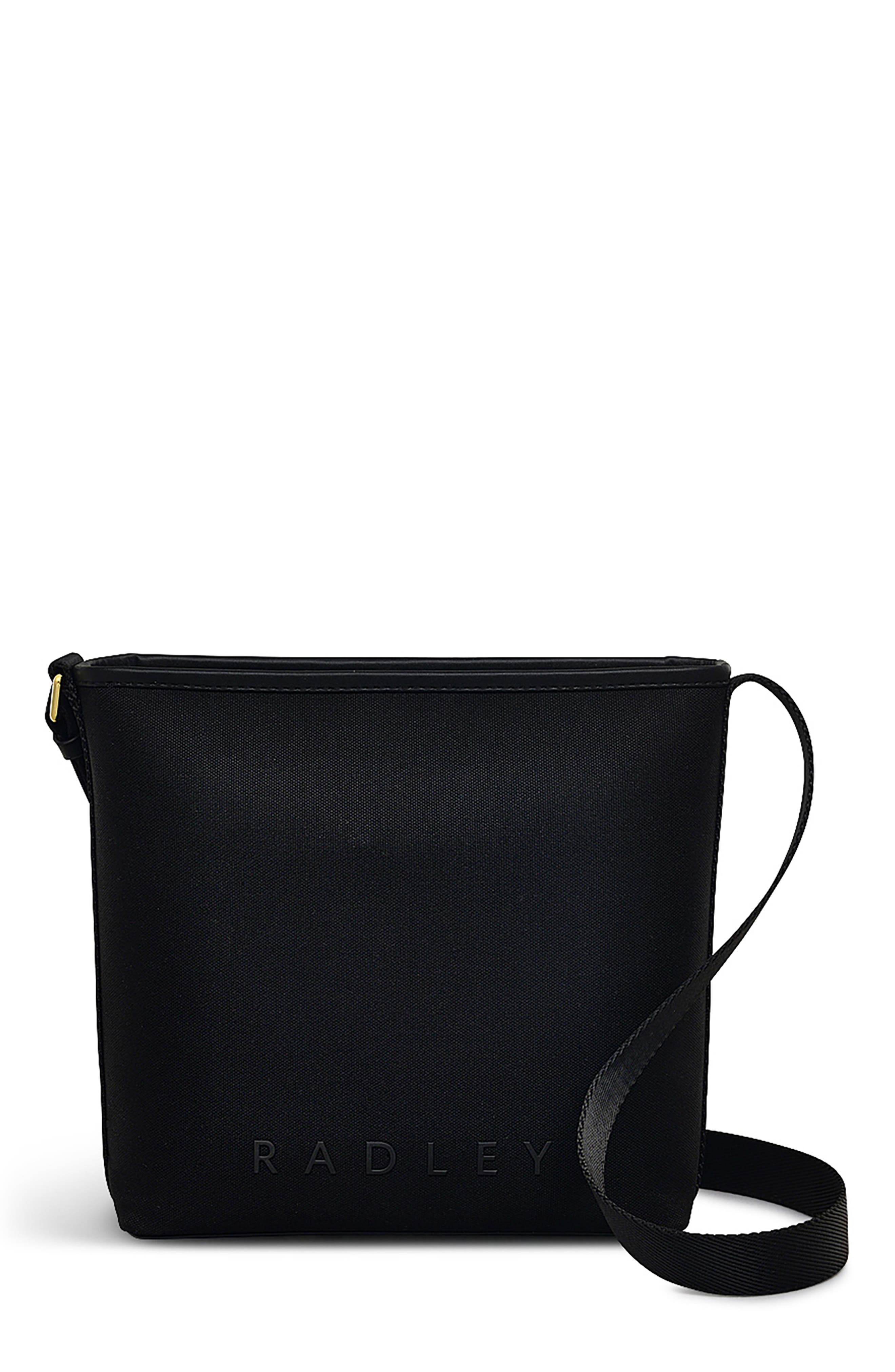 Radley Medium Addison Lane Recycled Polyester Crossbody Bag, Main, color, Black