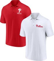 FANATICS Men's Fanatics Branded Red/White Philadelphia Phillies Two-Pack Logo Lockup Polo Set