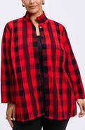 Foxcroft Carolina Buffalo Check Non-Iron Corduroy Button-Up Shirt