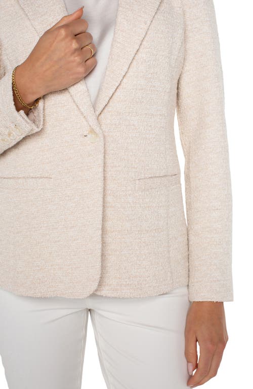 Liverpool Los Angeles Fitted Bouclé Blazer In Bone Boucle Knit