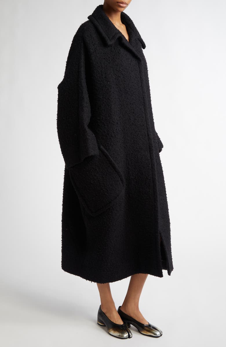Maison Margiela Longline Bouclé Coat, Alternate, color, 