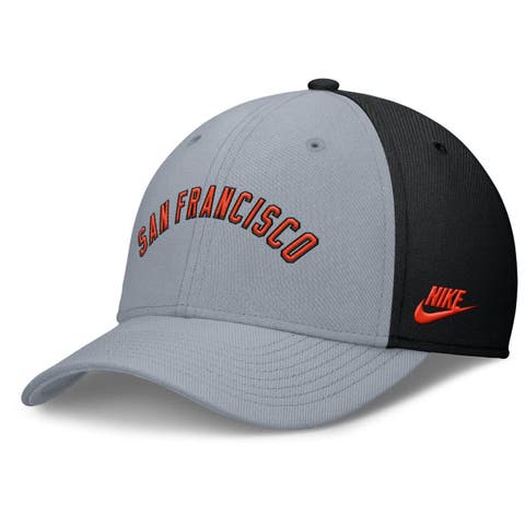 Men's Nike Gray/Black San Francisco Giants Rise Swoosh Performance Flex Hat