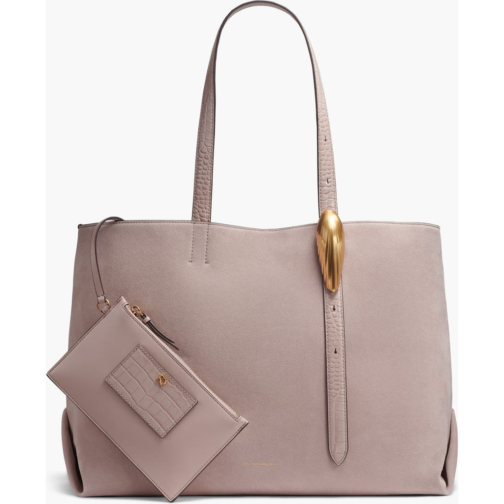 Donna Karan New York Georgette Suede Tote In Gray