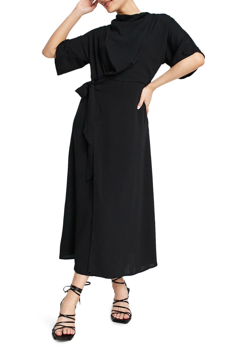 asos design wrap midi dress ASOS DESIGN wrap midi dress