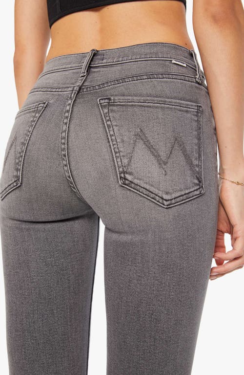 Mother The Outsider Flood High Waist Ankle Bootcut Jeans In Gray