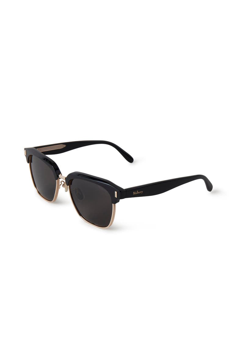Mulberry Rowan Bio Acetate Sunglasses, Alternate, color, Black