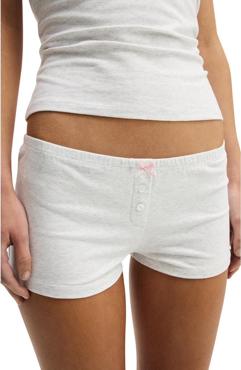 COTTON ON BODY Women's Dreamy Soft Micro Short, Alternate, color, Light Grey Marle