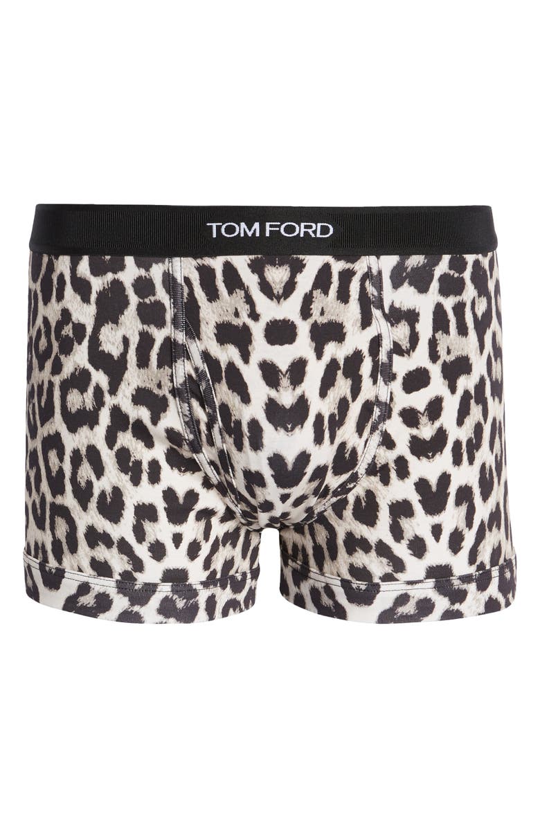 TOM FORD Snow Leopard Print Boxer Briefs, Alternate, color, Snow Leopard