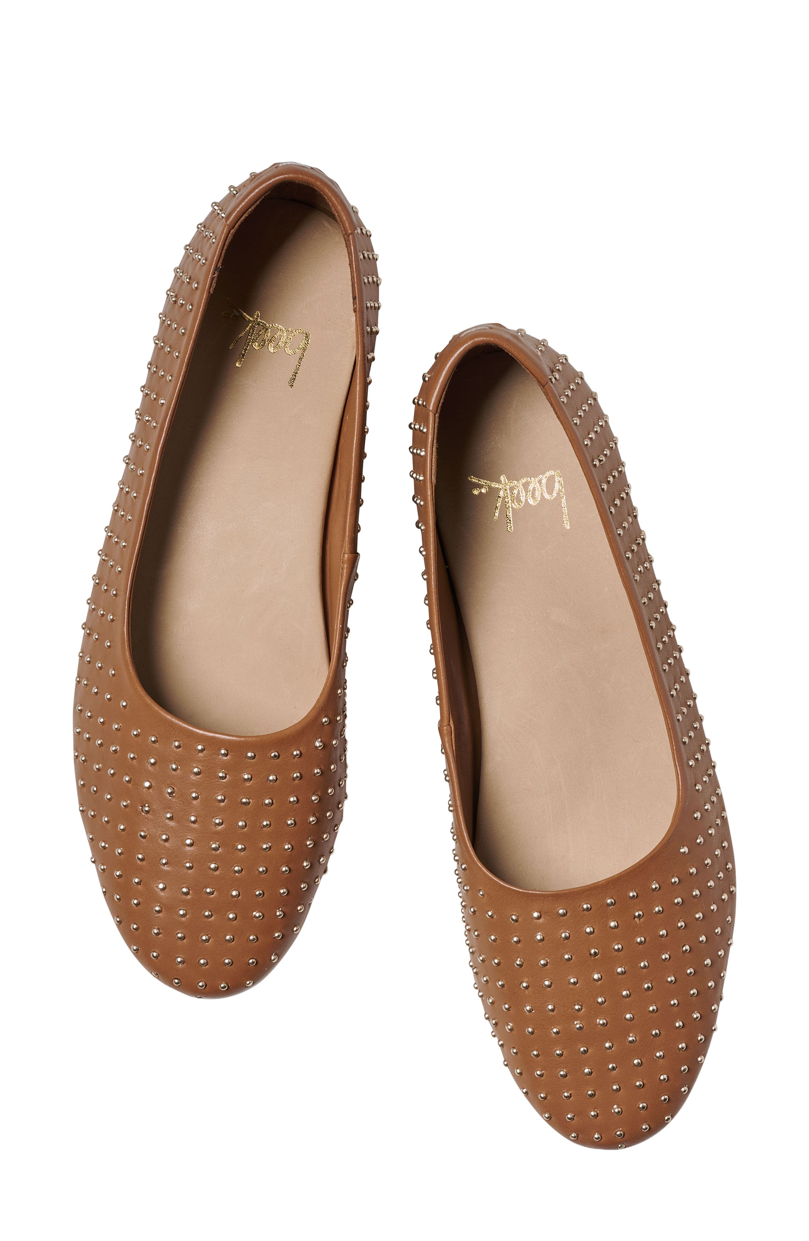 Swiftlet Studded Flat, Alternate, color, TAN